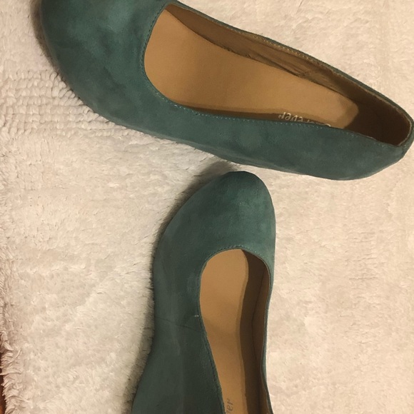 Teal suede wedges - Picture 7 of 7